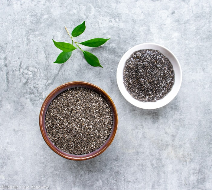 chia seed egg before and after