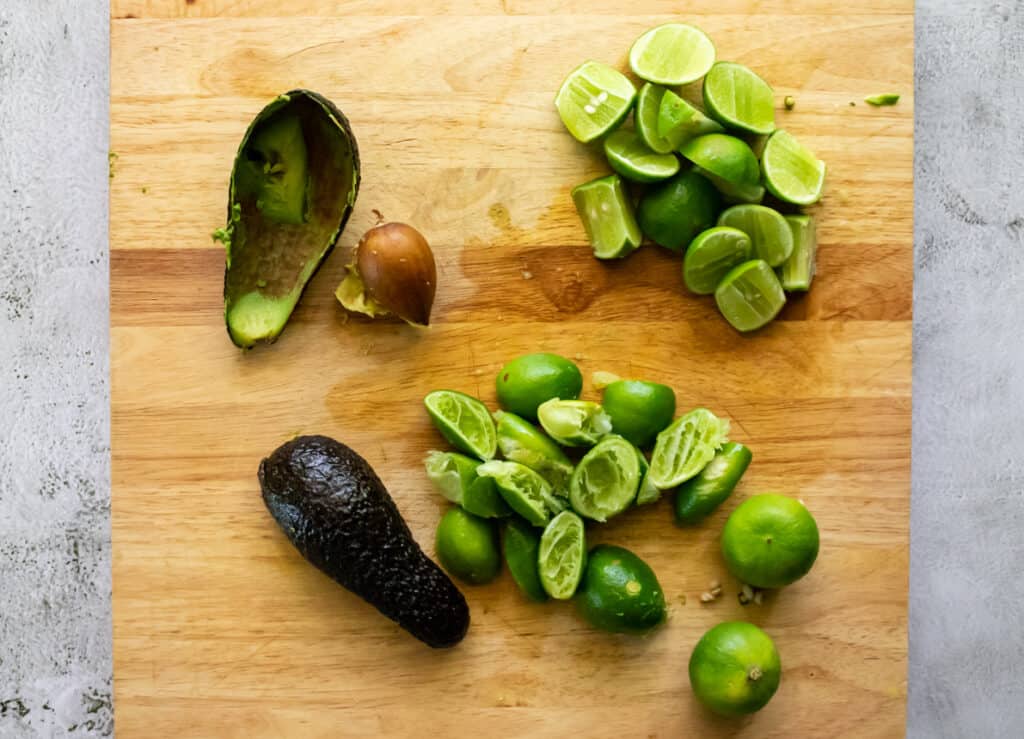 juiced-limes-and-scooped-avocados-for-making-the-filling