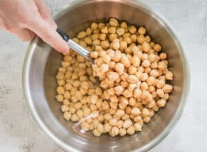 strain and rinse the chickpeas after soaking