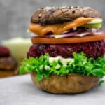 beetroot-burger-with-Portobello-mushroom-bun