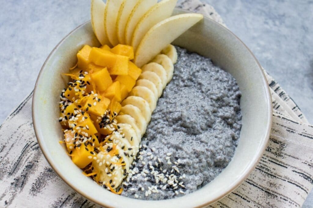 chia-seed-pudding-with black-sesame-milk-ready-to-eat