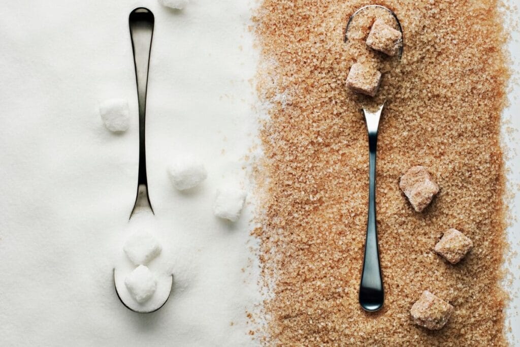 white-and-brown-sugar