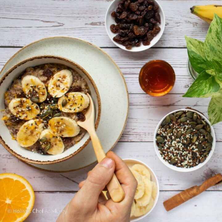 Oat & Chia Seed Protein Porridge Holistic Chef Academy