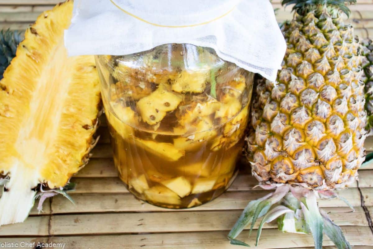 pineapple-tepache-brewing-in-a-glass-jar