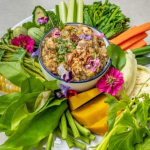 thai-Eggplant-nam-prik-platter