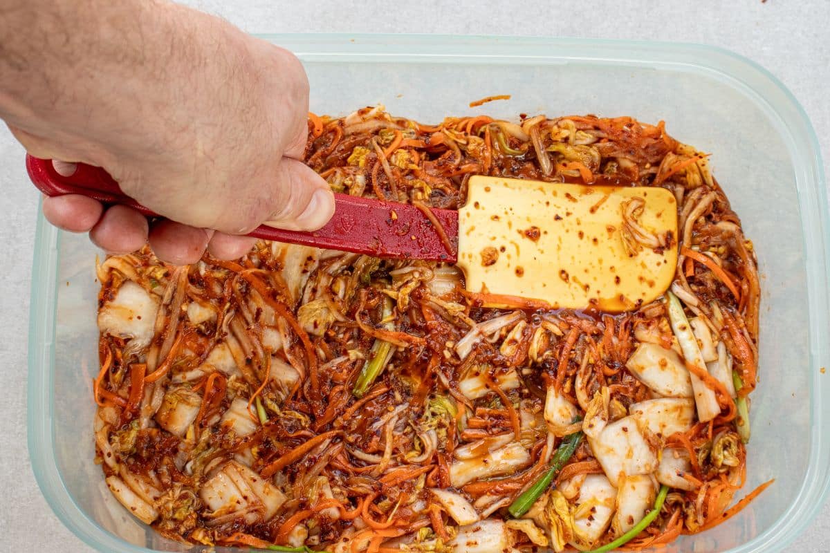 pack-down-the-kimchi-to-submerge-under-juices