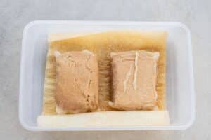 paper-towel-under-fermenting-Japanese-style-tofu-misozuke