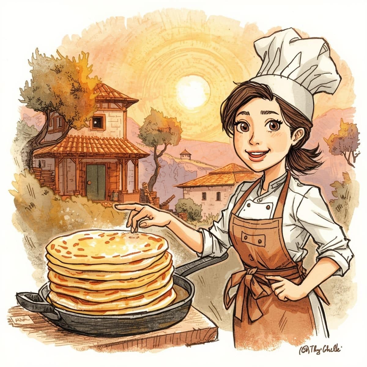 ai-cartoon-cooking-turkish-bazlama