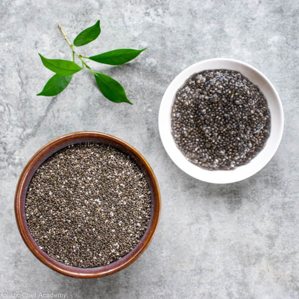 chia seed egg before and after