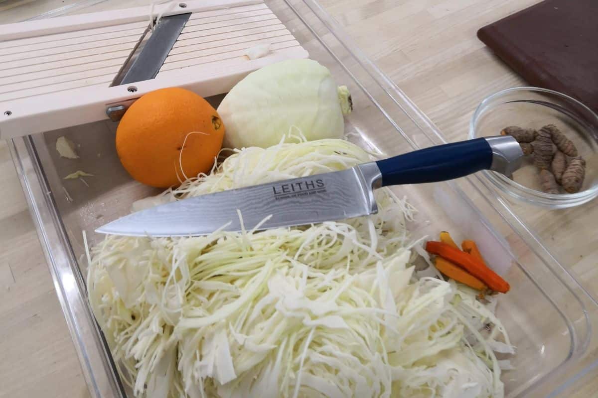 Sauerkraut, kombucha, and fermented ingredients used in practical nutrition chef training.