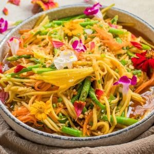 Thai-Green-Mango-Salad-served-in-a-bowl
