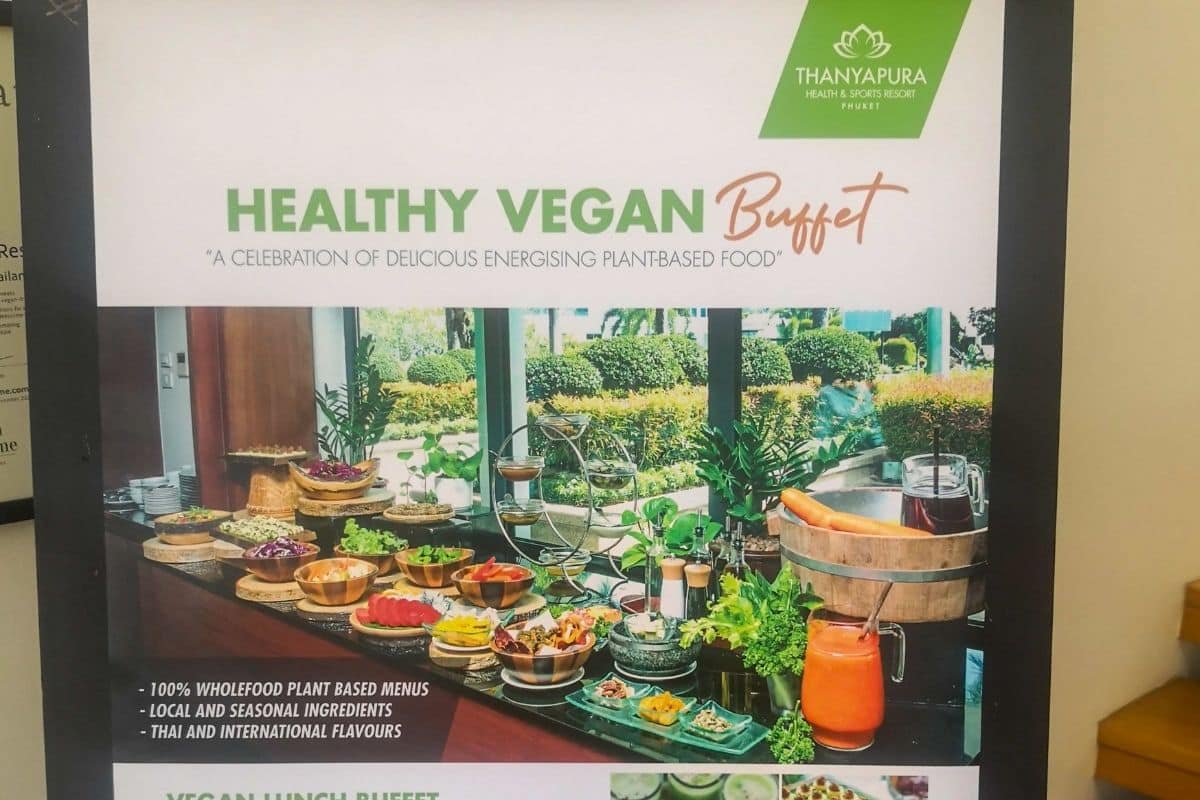 Healthy plant-forward buffet at Thanyapura Sports Resort Phuket