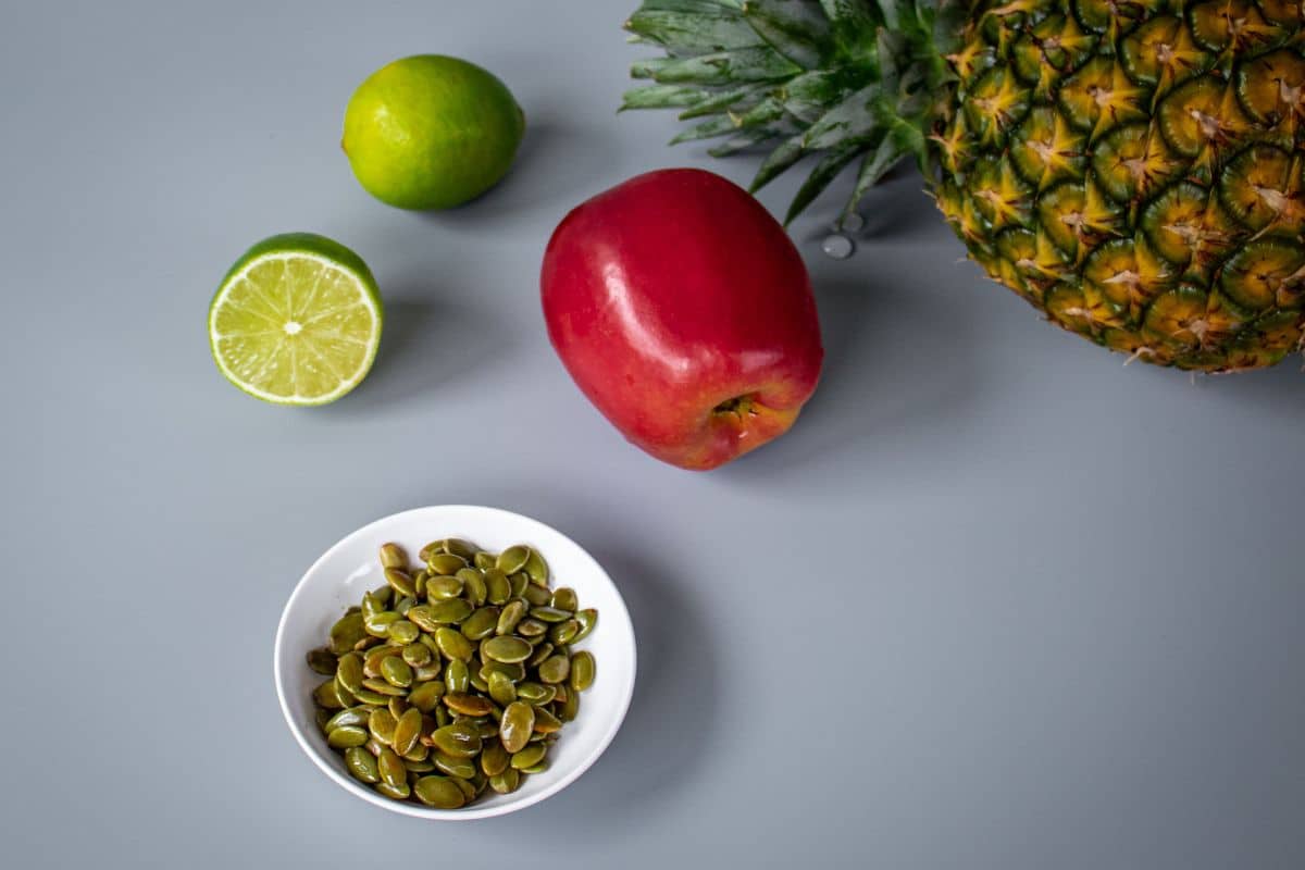 set the pumpkin seeds aside in a small bowl