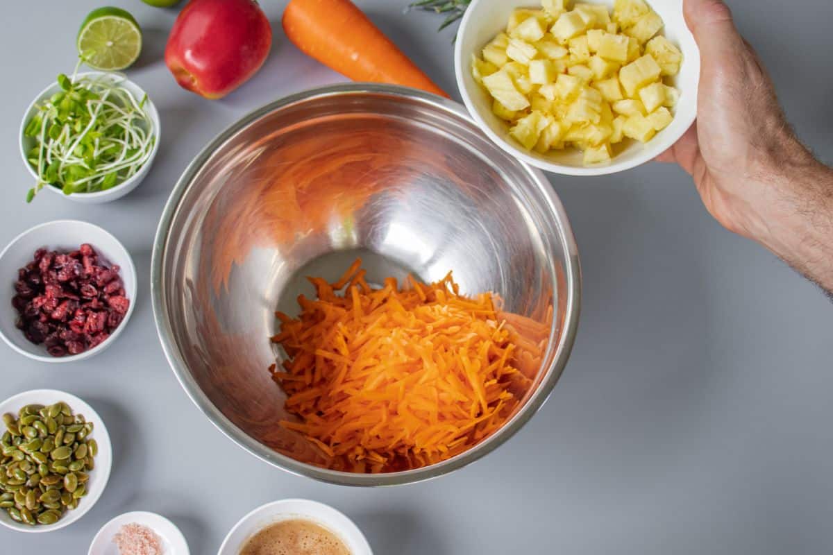 Carrot-Pineapple-Salad-Step-By-Step-5-_-Pour-Pineapple-Into-A-Bowl