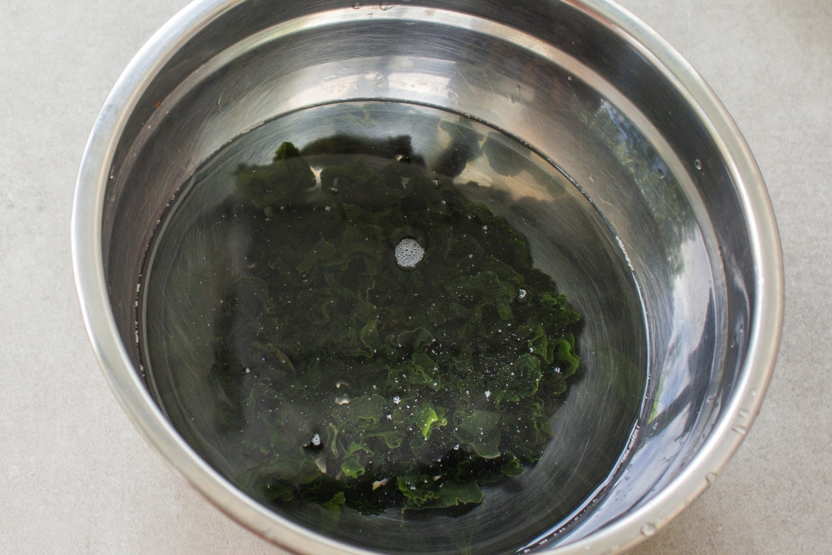 Miso-Soup-Step-2-Rehydrate-the-wakame