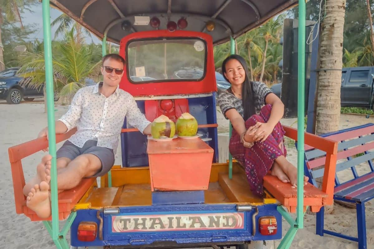 jamie and thara travelling from phuket to tanglewood in galway