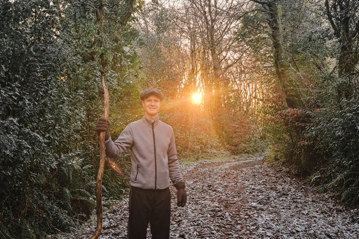 jamie at Regenerative farm in County Galway
